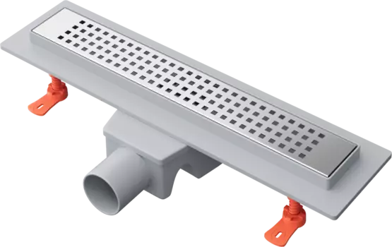 Душевой трап (лоток) Ewrika 40 см с решеткой Ice, хром