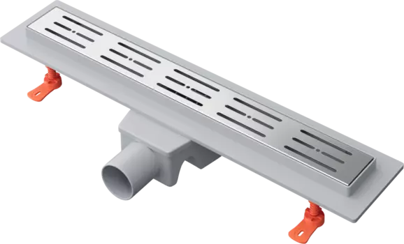 Душевой трап (лоток) Ewrika 50 см с решеткой Rain, хром