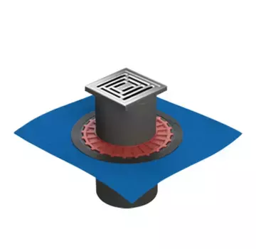 Душевой трап Vitra Square 10 х 10 см SC800, с гидроизоляцией, вертикальный, хром глянцевый, 59980110000