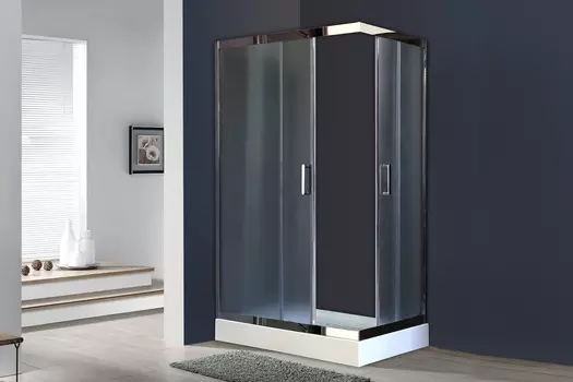 Душевой уголок 120х80 см Royal Bath HP RB8120HP-C-CH-L стекло матовое с поддоном