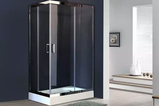 Душевой уголок 120х80 см Royal Bath HP RB8120HP-T-CH-R стекло прозрачное с поддоном