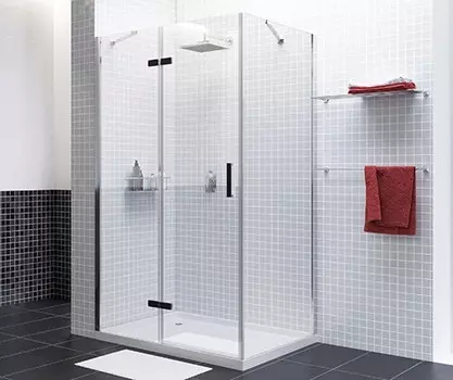 Душевой уголок 120х80 см WasserKRAFT Aller 10H06LBLACK левый, чёрный