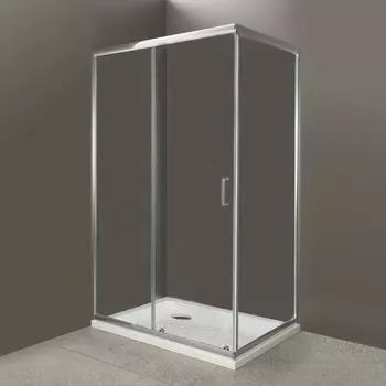 Душевой уголок 120х90 см BelBagno UNO-AH-1-120/90-C-Cr, стекло прозрачное