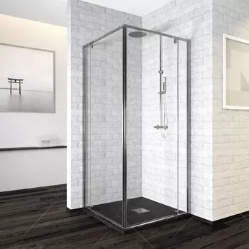 Душевой уголок 80-90*80-90*195 RGW PA-38 Квадрат/Хром/Прозрачное/6 мм