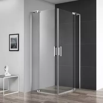 Душевой уголок 80х100 см Cezares SLIDER-AH-2-70/80-90/100-C-Cr, стекло прозрачное