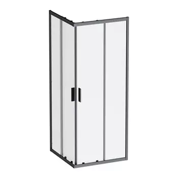 Душевой уголок 80x80 AM.PM Gem W90G-403-8080-BT стекло прозрачное, профиль черный матовый