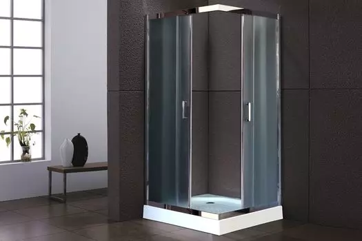 Душевой уголок 90х90 см Royal Bath НР RB90HP-C-CH стекло матовое с поддоном