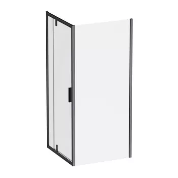 Душевой уголок 90x90 AM.PM Gem W90G-404-9090-BT стекло прозрачное, профиль черный матовый