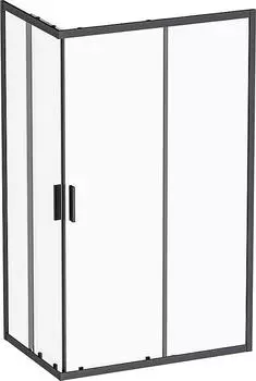 Душевой уголок AM.PM Gem S W93G-404-120280-BT, профиль черный, стекло прозрачное