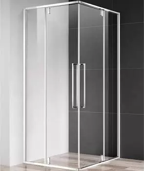 Душевой уголок AQUAme 90x90 AQM7102, профиль хром, стекло прозрачное