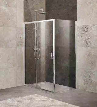 Душевой уголок BelBagno UNIQUE-AH-1-120/135-80-C-Cr стекло прозрачное