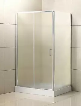 Душевой уголок BelBagno UNO-195-AH-1-100/80-P-Cr 100x80, профиль хром, стекло рифленое