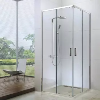 Душевой уголок Berges Solo S 061121 100х100х190 см, стекло прозрачное, профиль хром