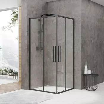 Душевой уголок Black&White Stellar Wind S872 Black 1000х1000