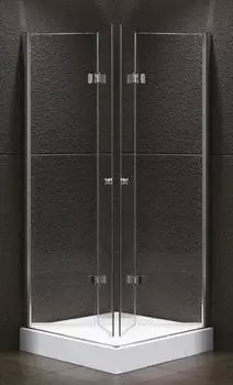 Душевой уголок Cezares ELENA-W-ASH-2-100/90-C-Cr стекло прозрачное