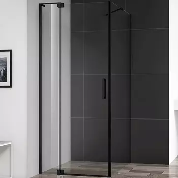 Душевой уголок Cezares Slider 100х80 SLIDER-AH-1-80-90/100-C-NERO профиль черный матовый, стекло прозрачное