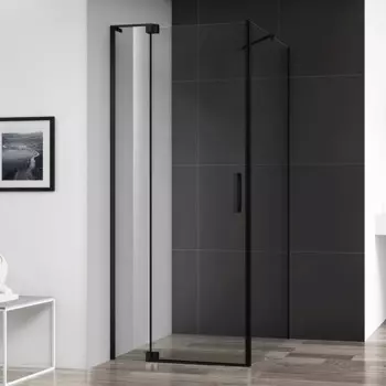 Душевой уголок Cezares Slider 90x89.5 SLIDER-AH-1-90-80/90-C-NERO профиль черный, стекло прозрачное