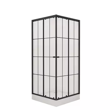 Душевой уголок Niagara Nova_01001412 стекло с узором, профиль черный