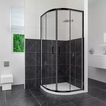 Душевой уголок RGW CL-54B 32095400-14, стекло прозрачное, черный