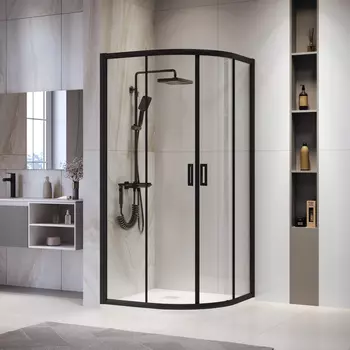 Душевой уголок RGW Passage 03085288-14 стекло прозрачное, профиль черный