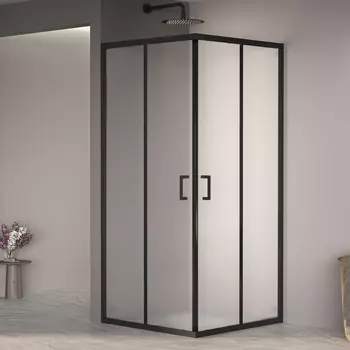 Душевой уголок RGW Passage 3508103088-24 стекло матовое, профиль черный