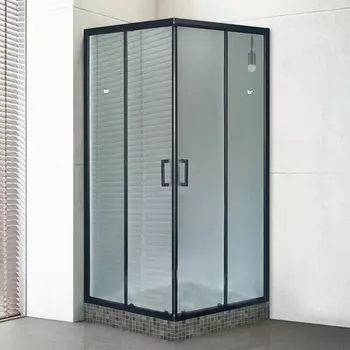 Душевой уголок Royal Bath 100x90 RB9100HPD-C-BL, профиль черный стекло матовое