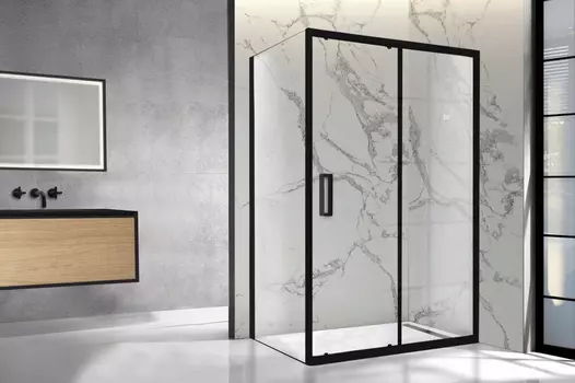 Душевой уголок Royal Bath Accord 115х70 RB7115HPS-T-BL стекло прозрачное профиль, черный