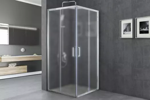 Душевой уголок Royal Bath HPD 75х90 RB9075HPD-C-ST стекло матовое, профиль сатин