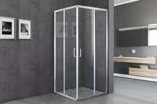 Душевой уголок Royal Bath HPD 90х95 RB9590HPD-T-ST стекло прозрачное, профиль сатин