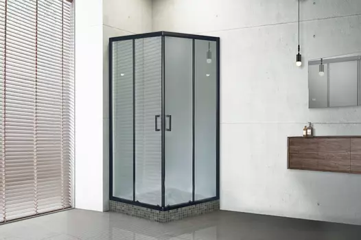 Душевой уголок Royal Bath HPD 95х100 RB1095HPD-C-BL стекло матовое, профиль черный