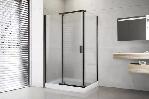 Душевой уголок Royal Bath HPV 140х80 RB8140HPV-C-BL стекло матовое, профиль черный