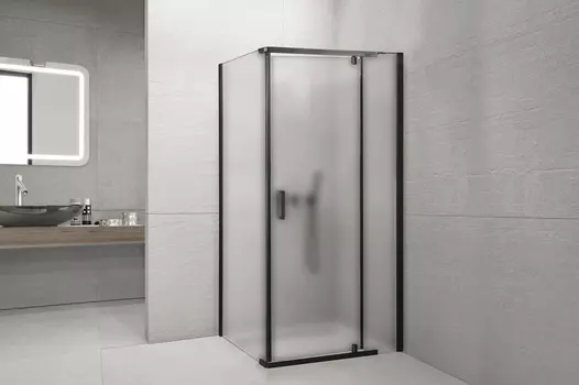 Душевой уголок Royal Bath HPVD 100х90 RB9100HPVD-C-BL стекло матовое , профиль черный