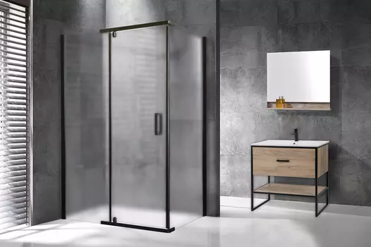 Душевой уголок Royal Bath HPVD 110х80 RB8110HPVD-C-BL стекло матовое , профиль черный