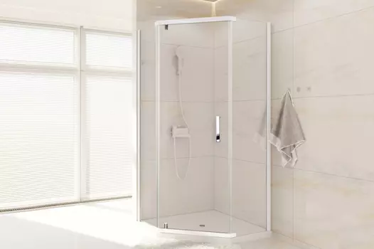 Душевой уголок Royal Bath TR 80х120 RB1280TR-T стекло прозрачное, профиль белый