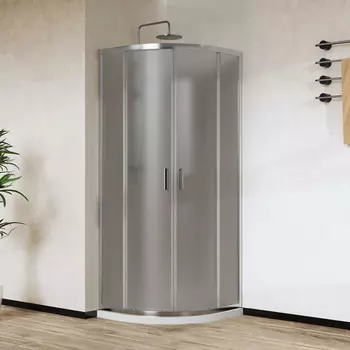 Душевой уголок Vincea City VSQ-5CT900MT 90x90, хром, стекло текстурное