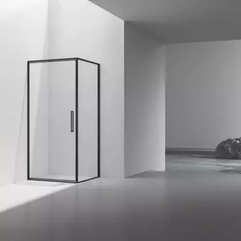Душевой уголок Vincea Slim 90x90 VSR-4SLP9090CLB профиль черный, стекло прозрачное