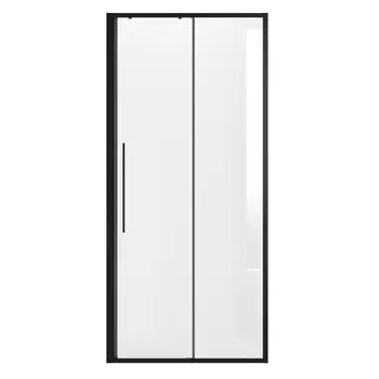 Дверь в нишу Niagara Nova NG-84-11AB стекло прозрачное, профиль черный