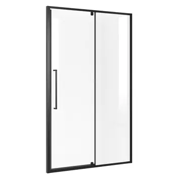 Дверь в нишу Niagara Nova NG-85-11AB стекло прозрачное, профиль черный