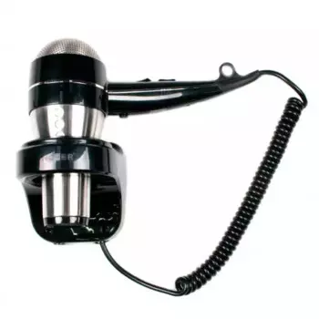 Фен настенный Nofer Hotel Line 02058.S, черный хром, матовый