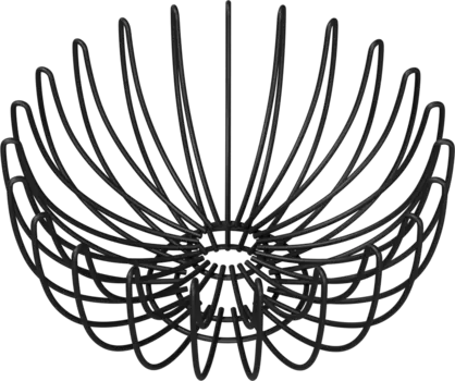 Фруктовница Domaci Феррара D20942 цветок, черный муар