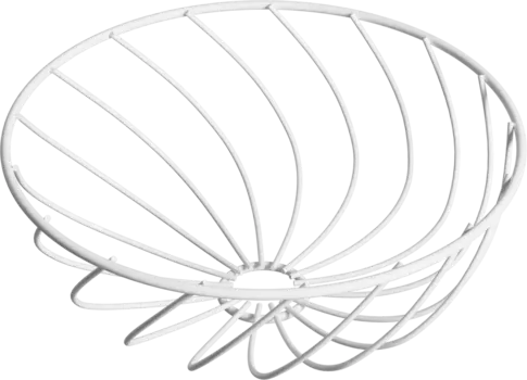 Фруктовница Domaci Феррара D20943 спираль, белый муар