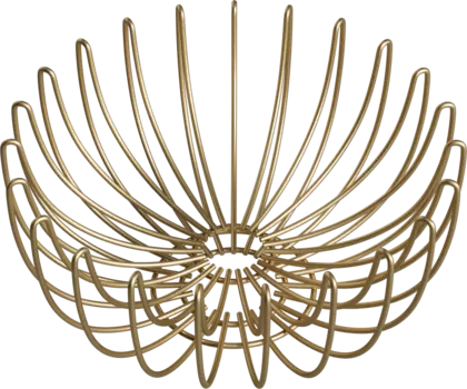 Фруктовница Domaci Феррара D880-04 цветок, золото поталь