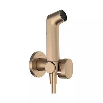 Гигиенический душ Hansgrohe Bidette 29232140 S 1jet, EcoSmart, со смесителем, шлифованная бронза