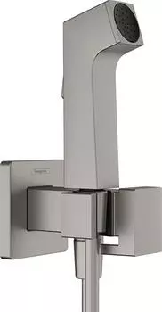 Гигиенический душ со смесителем Hansgrohe Bidette 29233340, шлифованный черный хром