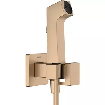 Гигиенический душ со смесителем Hansgrohe Bidette E 1jet 29233140 Шлифованная бронза