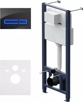 Инсталляция AM.PM Pro I012704.50A38 для подвесного унитаза с клавишей смыва черный глянец