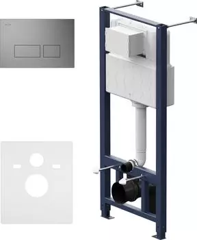 Инсталляция AM.PM Pro I012704.7031 для подвесного унитаза с клавишей смыва никель матовый