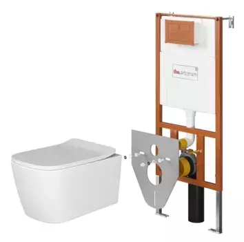 Инсталляция Artceram A16 с унитазом, сиденье микролифт, белый, 700.101.03