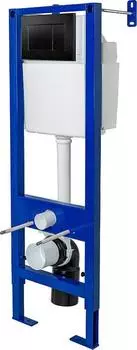 Инсталляция для унитаза Berges Wasserhaus Atom 410 040332 с черной клавишей смыва