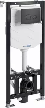 Инсталляция для унитаза WasserKRAFT Aller 10TLT.010.ME.MB01 с клавишей смыва черный матовый